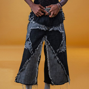 กางเกงขาสั้นผ้าเดนิมผ้าทวิลไซส์ใหญ่พิเศษสำหรับผู้ชายกางเกงขาสั้นลำลองสไตล์วินเทจทรงหลวมโลโก้ออกแบบได้ตามต้องการ - Product Image 2