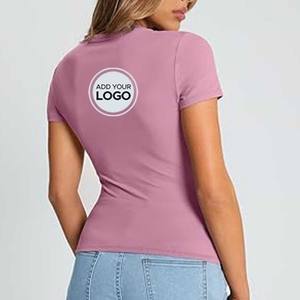 T-shirts d'entraînement actifs à manches courtes pour femmes Fit Gym Tops - Product Image 3