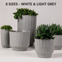 Pot de fleurs en céramique émaillée, vase rond, écologique, décoration de jardin et de bureau