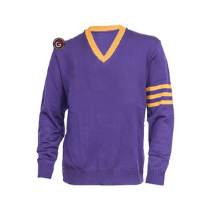 Wholesale Omega Embroidery Fraternity Men Acrylic <b>Cardigans</b> | Fraternity Embroidered Men Custom Style <b>Cardigan</b> Sweater - Product Image 3