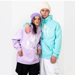 Chaud personnaliser couleur unie hommes Snowboard à capuche manches longues cou couverture hommes Snowboard à capuche - Product Image 6