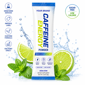 Sachet de Energía en Polvo con Cafeína, Sabor Cítrico y Menta, Sin Azúcar, Bajo en Calorías, Impulso de Energía, Apoyo para la Concentración Mental y la Resistencia - Product Image 3