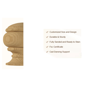 Piezas de Escalera con Tapa de Nudo Tradicional de Roble Blanco de EFS Thanh Nghia, Piezas Elegantes para Escaleras con 1 Año de Garantía - Product Image 2