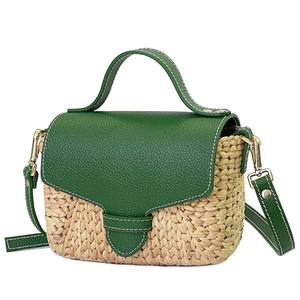 Bolso de moda 2024 con bolsa de jacinto de agua con asa de cuero y correa hecha a mano del mejor proveedor de Vietnam - Product Image 4