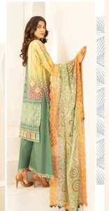Pure Lawn Print Pakistani Suit Collection Featuring Exclusive Heavy Self Embroidery Available at Wholesale Rates - Product Image 4