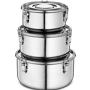 TQC Modern Luxury Bowl Stainless Steel Eco-Friendly Washable Air-Tight Food Container Steel Bowl for Kitchen Hotel Use Keep Food - Product Image 6