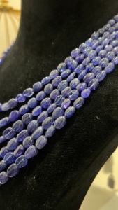 Collar con cuentas de tanzanita hecho a mano, joyería étnica de varias hebras de 6 capas con cuentas ajustables Dori & Fine de 3 8mm - Product Image 4