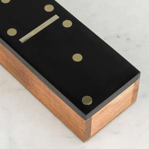 Natural Wood <b>Box</b> Black Dominoes Puzzle Game <b>Box</b> <b>Gift</b> Accessories <b>Cheap</b> Price - Product Image 5