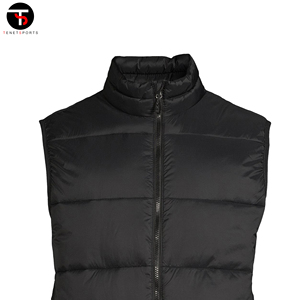 Chaleco de invierno para hombre con logotipo personalizado, chaleco acolchado sin mangas cálido de poliéster de alta calidad y peso pesado - Product Image 5