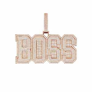 Offre Spéciale Hip Hop personnalisé VVS Leb cultivé bijoux personnalisés 925 en argent Sterling Bling Bling pendentif collier pour fête cadeau - Product Image 1