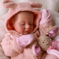 Poupées reborn Babeside de 20 pouces, fille plus âgée endormie, avec corps en tissu doux et détails peints à la main