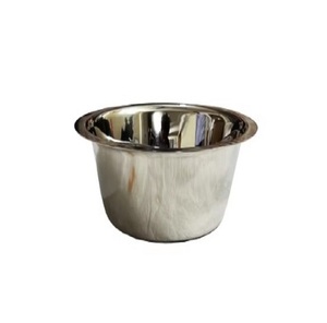 Bol de service de nourriture de décoration de dessus de table en métal d'aluminium argenté fait à la main pour diner à la maison-fruits secs de chocolat de dattes - Product Image 3