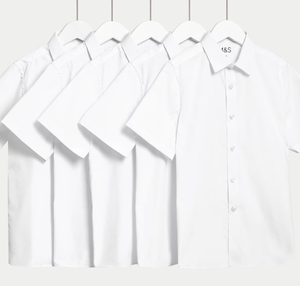 Chemise d'école à manches courtes, coupe classique, unisexe, personnalisable, facile à repasser, uniformes scolaires, enfants, Bangladesh, confortable - Product Image 5