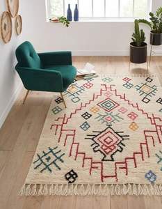 Alfombras y Juegos de Alfombras de Algodón Suaves al Tacto Estilo Boho - Lavables, Tejidas, de Pelo Corto, Diseño Moderno - Product Image 1