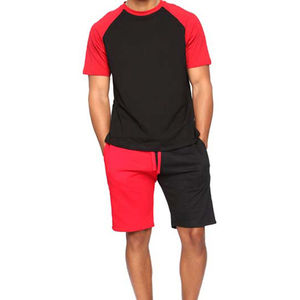 Customized logo Design High Quality Embroidery Printed Round Neck <b>Men</b> T <b>Shirt</b> and Short Set Custom Cotton Material Quick Dry Set - Product Image 1