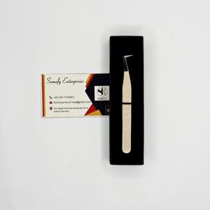 Pinzas profesionales de Extensión de pestañas de acero inoxidable con diseño de Hello Kitty de 90 grados, injerto de pestañas Individual de 10mm - Product Image 2