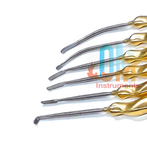 ชุดเครื่องมือผ่าตัดแบบยกของ OldMed Instruments คุณภาพเยอรมัน เกรดทางการแพทย์ ทำจากเหล็กกล้าไร้สนิม 6 ชิ้น ใช้ซ้ำได้ ฆ่าเชื้อได้ด้วยหม้อนึ่งความดัน ด้ามจับสีทอง - Product Image 3