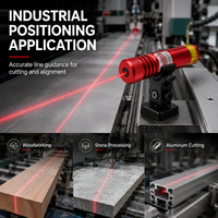 Localisateur laser industriel ZhonNa 638nm 700mW pour la découpe du bois, de la pierre et de l'aluminium, avec points, lignes et croix, coque en aluminium, longue durée de vie