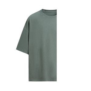 เสื้อยืดลำลองผู้ชายไซส์ใหญ่ คุณภาพสูง ปรับแต่งโลโก้ได้ ด้านหน้าสีเทาล้วน 220gsm ผ้าฝ้ายออร์แกนิค 100% ระบายอากาศได้ดี ปักลาย - Product Image 2