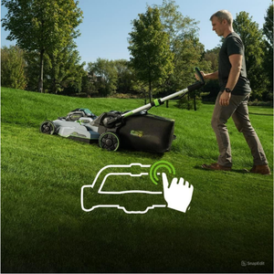 Cordless Brushless <b>Lawn</b> <b>Mower</b> Kit Dual Port Charger & 12-Gallon Collection Bag One-Touch 7-Position Height Adjustment - Product Image 4