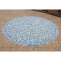 120 pouces bloc douanier imprimé 100% coton couleur unie nappes blanches rectangulaire personnalisé nappe en lin de l'inde Jaipur
