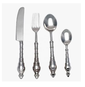 Cuillère de service réutilisable de luxe ensemble de couverts en acier inoxydable 304 prix de gros élégant cadeaux de fête d'affaires ensemble de couverts CLASSIC - Product Image 5