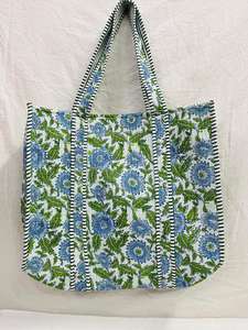 Mädchen-Quilt-Tasche wie auf dem Bild, aus 100% Baumwolle, atmungsaktivem Stoff mit Handblockdruck, leicht zu waschen, für indische Klimazonen - Product Image 6