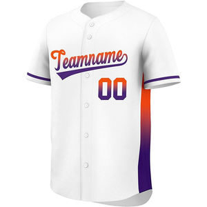 Maillot de baseball boutonné en gros de conception personnalisée 100% fabricant de maillot de baseball sublimé en polyester au Pakistan-Sialkot - Product Image 2