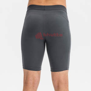 Pantalones cortos de compresión con logotipo personalizado más vendidos, Joggers de malla con patrón sólido para entrenamientos de gimnasio Fitness, equipo de entrenamiento atlético teñido liso - Product Image 4