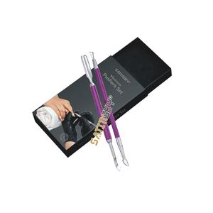 Removedor de Cutículas de Doble Punta Reutilizable Deep Purple, Cortador de Calidad Profesional de Acero Inoxidable para Esmalte de Uñas en Gel - Product Image 1