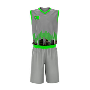 Shorts et maillots de basketball d'été personnalisables de grande taille ensemble sans manches respirant à séchage rapide et anti-UV avec nom d'équipe - Product Image 5
