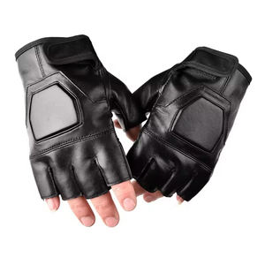 Leather <b>Gloves</b> From Pakistan Motorcycle Drivers' <b>Fingerless</b> Leather <b>Gloves</b> Driver <b>Gloves</b> - Product Image 1