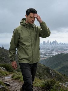 Custom Eco-Friendly Reusable Lotus Fabric Waterproof <b>Windbreaker</b> Long Raincoat Men Women Hiking <b>Camping</b> Rain Wear - Product Image 1