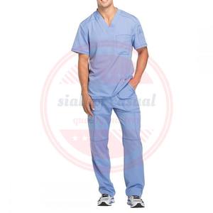 Custom Men Scrub Set de alta calidad 2024 Hombres Scrubs Uniformes Personalizados Médico Scrub Suit - Product Image 5