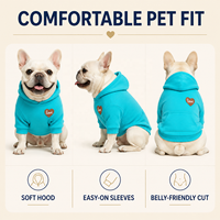 Vêtements confortables en coton pour petits chiens Teddy Bichon Frise, assortis parent-animal, brodés de cœurs, pour l'union humain-animal
