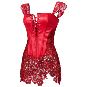 High Quality Breathable Leather Corsets Wholesale Medium Control Bust Belly Closing Stainless Steel Bond Body Shaping Shapewear - Product Image 1