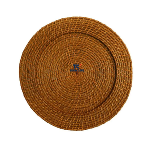 Hot Sale Rattan Charger Plate/rattan Snowflake Shaped Wedding Charger Plate 100% Handmade Wholesale- RP02 - Product Image 2