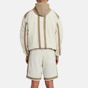 Ensemble de survêtement coupe-vent léger en polyester et nylon de haute qualité ODM avec logo personnalisé pour hommes-Veste et short à fermeture éclair pour hommes - Product Image 3