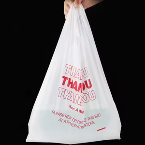 Bolsas de plástico para camisetas personalizadas del fabricante al por mayor, bolsas de plástico para llevar, gracias, bolsas de plástico, origen de Vietnam - Product Image 1