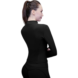 Womens Stretchy Top Full Zip Lightweight <b>Jacket</b> Soft <b>Yoga</b> Activity Wear Comfort Nylon Spandex Fabric Blend - Product Image 4