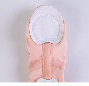 Zapatos de gimnasia rítmica de punto de nuevo diseño para niños y adultos, plantilla de cuero de Color de piel suave plana, zapatos de baile personalizados - Product Image 4