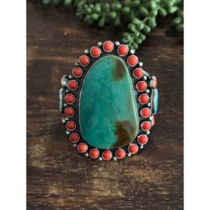 Kevin Billah Fashion <b>Cuff</b> <b>Bracelet</b> Multi-Strone & Sterling <b>Silver</b> Cluster Design - Product Image 1