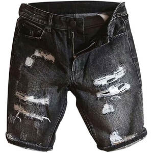 Shorts décontractés style urbain usé pour l'été, en tissu doux et respirant, avec un attrait moderne et tendance pour le quotidien. - Product Image 1
