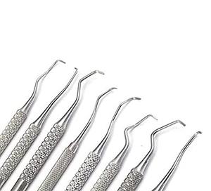 Ensemble de 8 Curettes Gracey Kit d'instruments dentaires médicaux et vétérinaires en acier inoxydable à double extrémité - Product Image 4