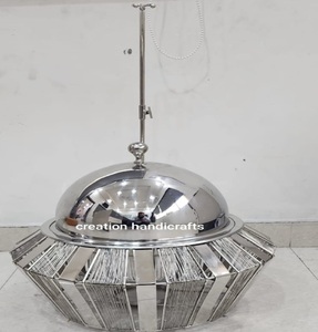 Nouveau design de chauffe-plats hexagonaux en métal et de chauffe-plats en acier inoxydable pour la restauration - Product Image 1