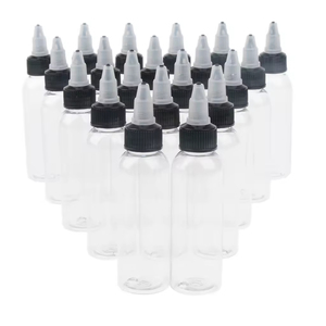 Bouteilles en plastique de 2 oz, 4 oz, 8 oz, 10 oz, 16 oz avec bouchon à vis pour peinture et encre, flacon souple à visser - Product Image 1