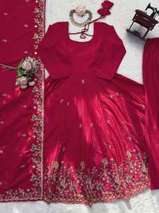 Vestido de Novia de Seda Crepé Natural para Mujer, Última Tendencia en Atuendo Étnico, para Fiestas, Uso Festivo, Uso Diario Informal y para Eventos - Product Image 6