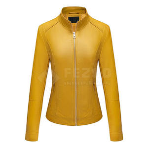 Wholesale Plus Size <b>Lightweight</b> Leather <b>Jacket</b> <b>for</b> <b>Women</b> Fashion Tops <b>Jacket</b> with Breathable Feature Knitted Processing - Product Image 1