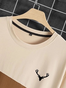T-shirts ordinaires pour hommes avec logo personnalisé OEM vente de gros coton col en O t-shirts coupe ajustée à séchage rapide pour hommes - Product Image 5