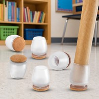 Protections de pieds de meubles en silicone anti-rayures, silencieuses et réduisant le bruit pour chaises et tables d'école, fabriquées en Chine